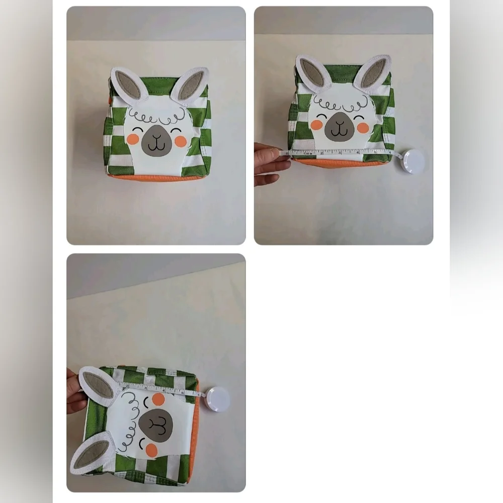 Thirty One Bags Littles Carry All llama green melon stripes square‎ mini…